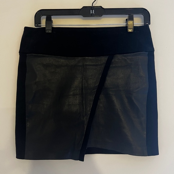 IRO Jalie panelled leather miniskirt black US6 - Picture 4 of 8